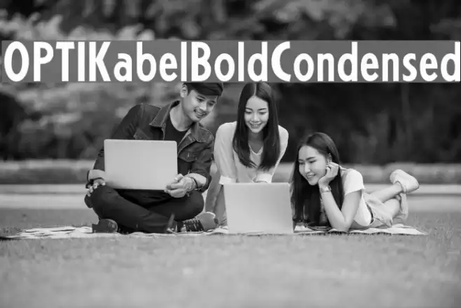 OPTIKabelBoldCondensed Font examples