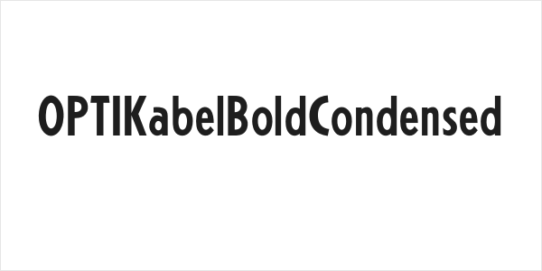 OPTIKabelBoldCondensed Logo
