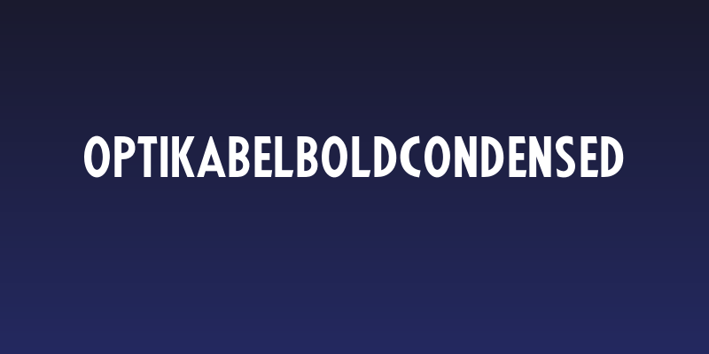 OPTIKabelBoldCondensed Social Header