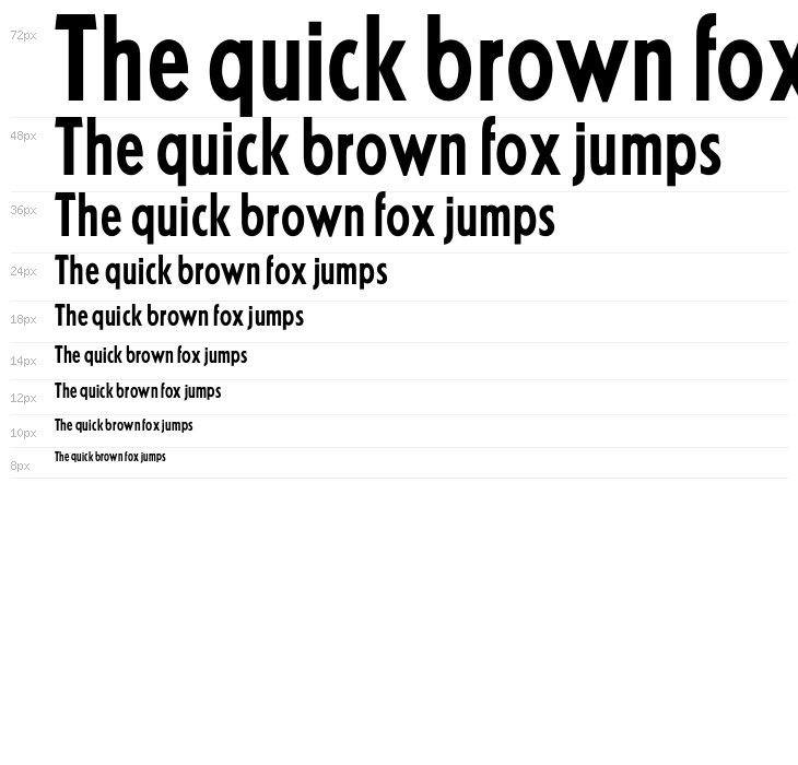 OPTIKabelBoldCondensed Waterfall