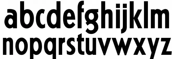 OPTIKabelBoldCondensed Font LOWERCASE
