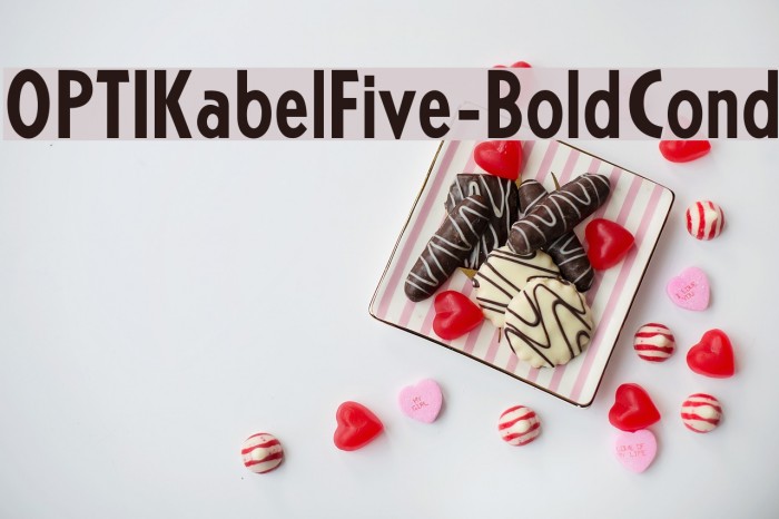 OPTIKabelFive-BoldCond Font examples
