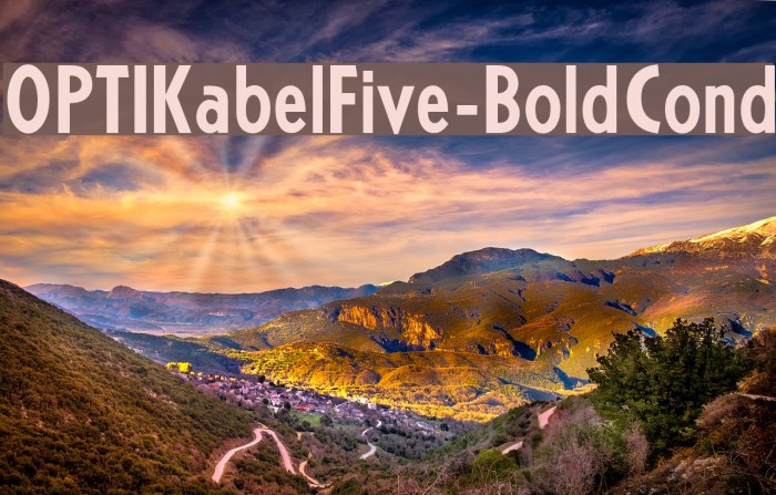 OPTIKabelFive-BoldCond Font examples