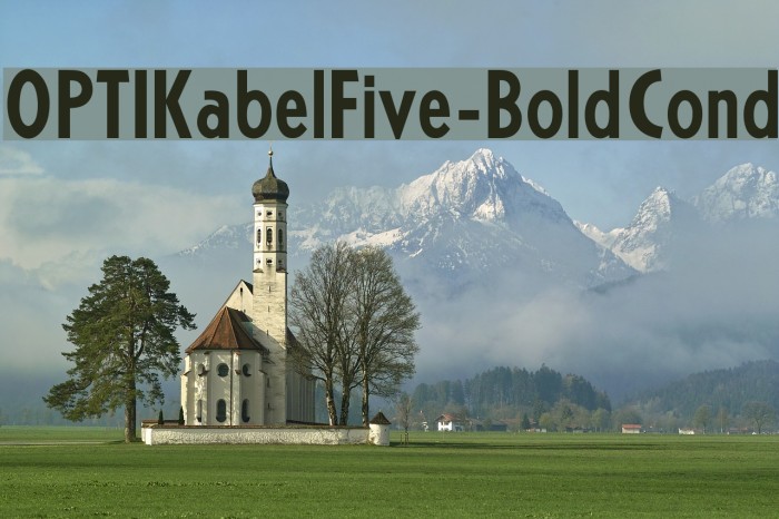 OPTIKabelFive-BoldCond Font examples