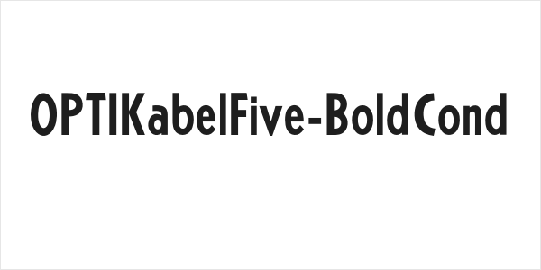 OPTIKabelFive-BoldCond Logo