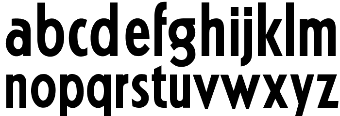 OPTIKabelFive-BoldCond Font LOWERCASE
