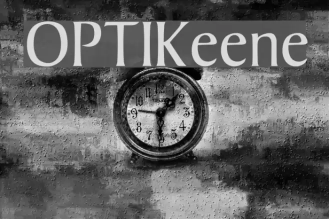 OPTIKeene Font examples