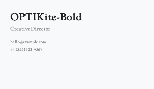 OPTIKite-Bold Business Card