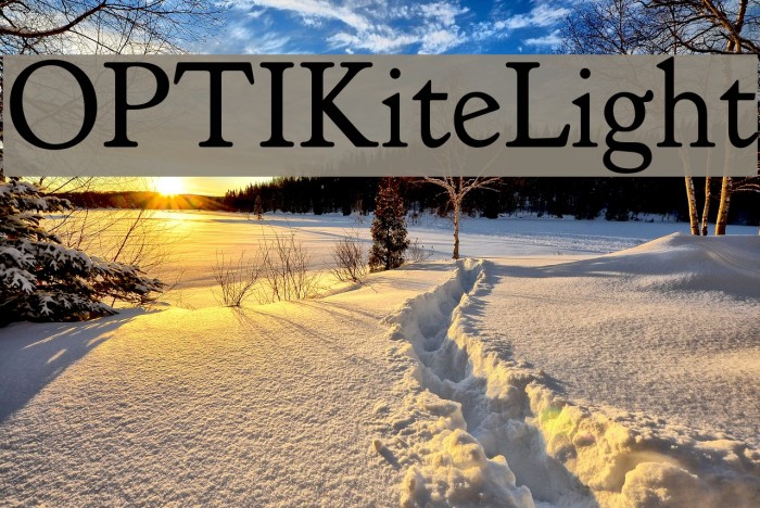 OPTIKiteLight Font examples