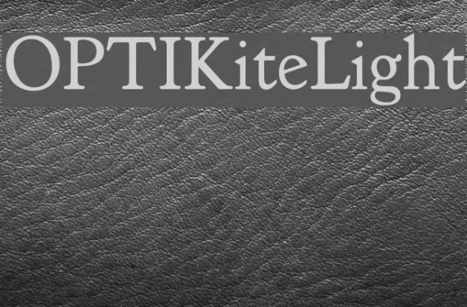 OPTIKiteLight フォント examples