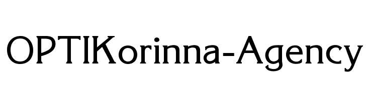 OPTIKorinna-Agency Font