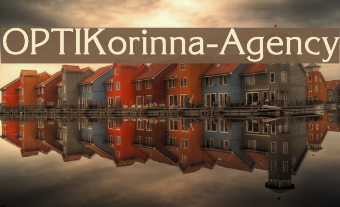 OPTIKorinna-Agency Font examples