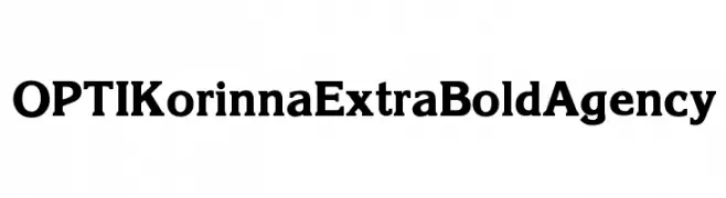 OPTIKorinnaExtraBoldAgency  baixar fontes gratis