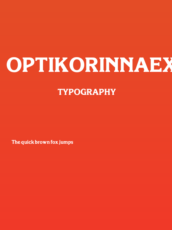 OPTIKorinnaExtraBoldAgency Poster