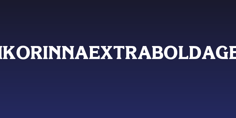 OPTIKorinnaExtraBoldAgency Social Header