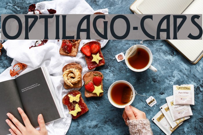 OPTILago-Caps Font examples