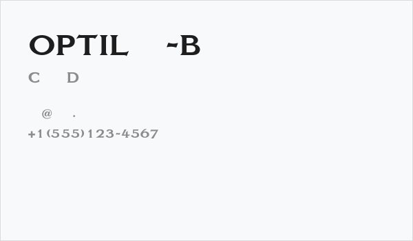 OPTILagoon-Bold Business Card