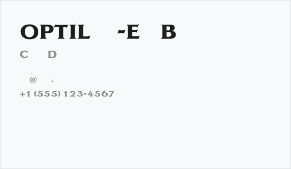OPTILagoon-ExtraBold Business Card