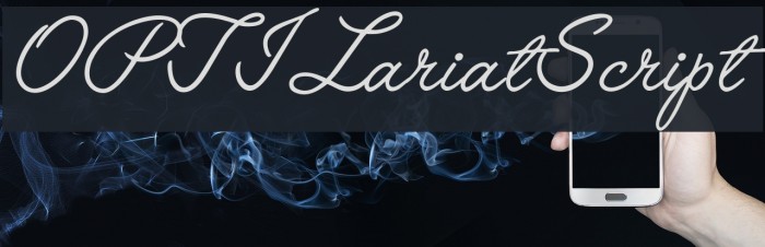 OPTILariatScript Schriftart examples