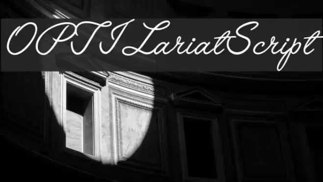 OPTILariatScript Schriftart examples