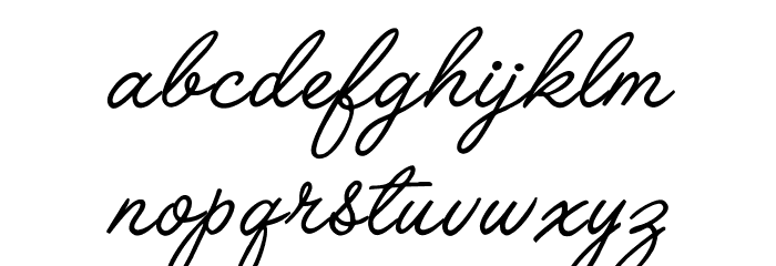 OPTILariatScript Schriftart Kleinbuchstaben