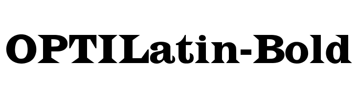 OPTILatin-Bold Font