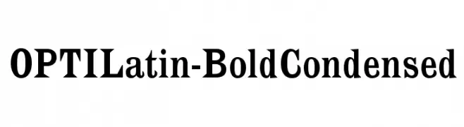 OPTILatin-BoldCondensed  フリーフォントのダウンロード