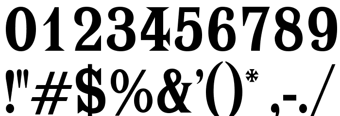 OPTILatin-BoldCondensed Font OTHER CHARS