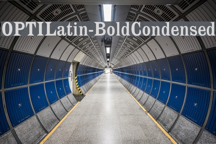 OPTILatin-BoldCondensed Font examples
