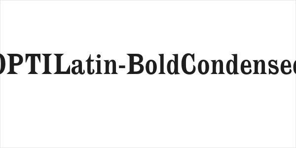 OPTILatin-BoldCondensed Logo