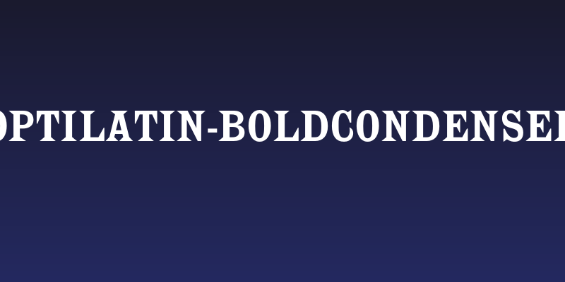OPTILatin-BoldCondensed Social Header