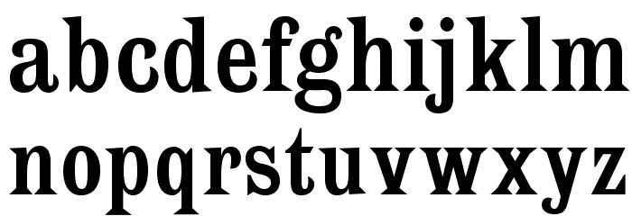 OPTILatin-BoldCondensed Font LOWERCASE