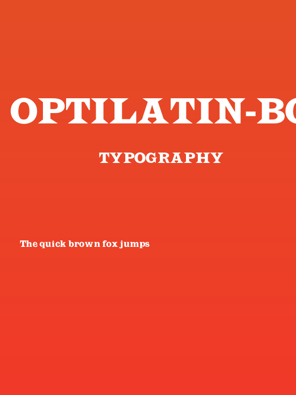 OPTILatin-Bold Poster
