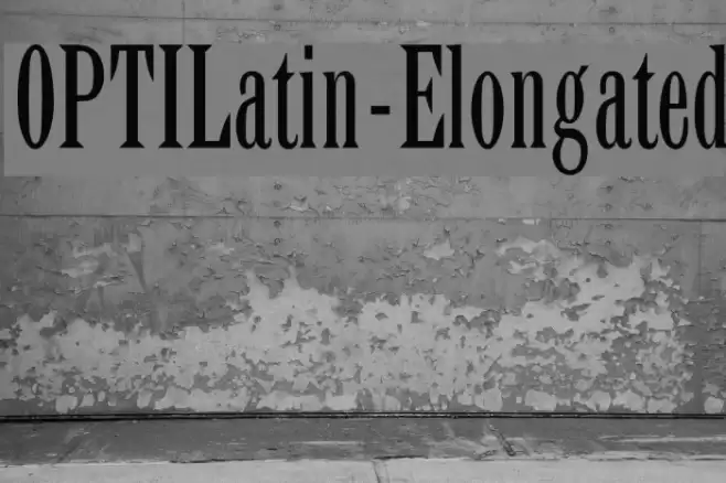 OPTILatin-Elongated Font examples