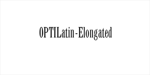 OPTILatin-Elongated Logo