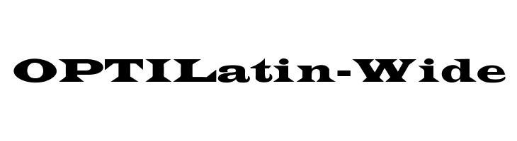 OPTILatin-Wide Font