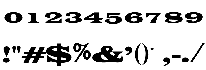 OPTILatin-Wide Font OTHER CHARS