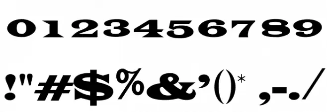 OPTILatin-Wide Font OTHER CHARS