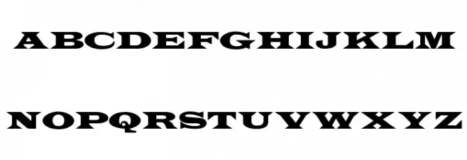 OPTILatin-Wide フォント 大文字