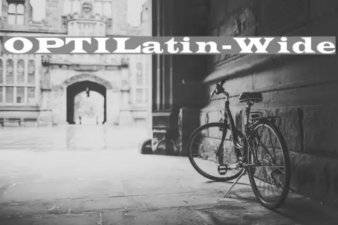 OPTILatin-Wide Font examples
