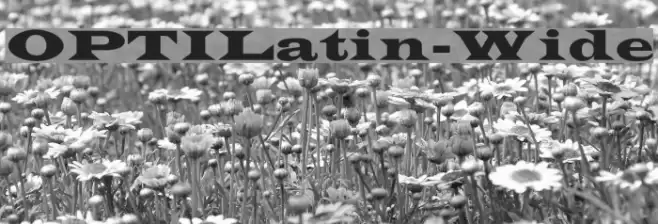 OPTILatin-Wide Font examples
