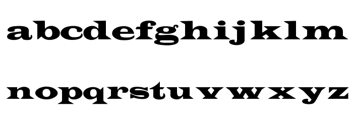OPTILatin-Wide Font LOWERCASE
