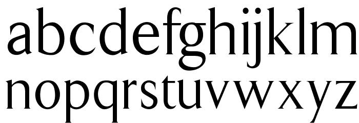 OPTILawrence Font LOWERCASE