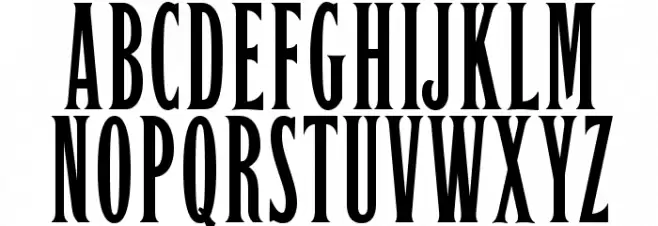 OPTILeLatin-NoirEtroit 字体 大写