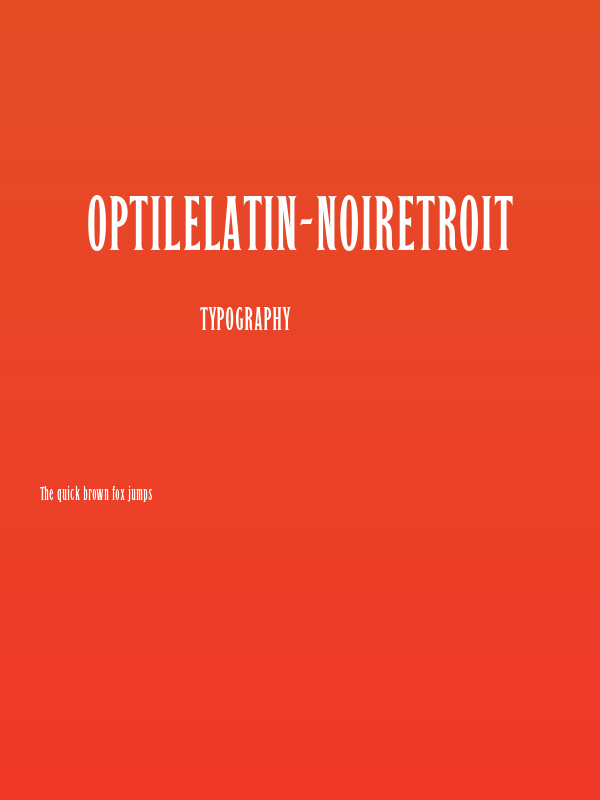 OPTILeLatin-NoirEtroit Poster