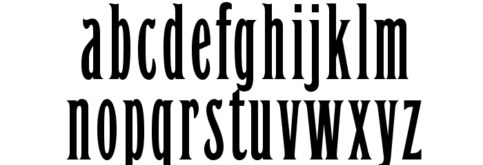 OPTILeLatin-NoirEtroit Font LOWERCASE