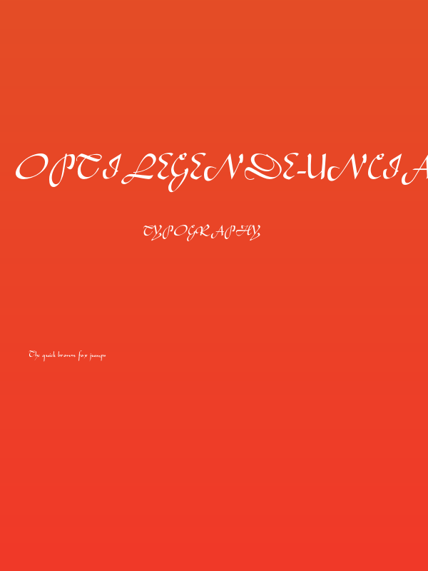 OPTILegende-Uncial Poster