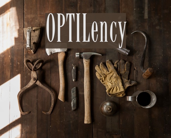 OPTILency Font examples