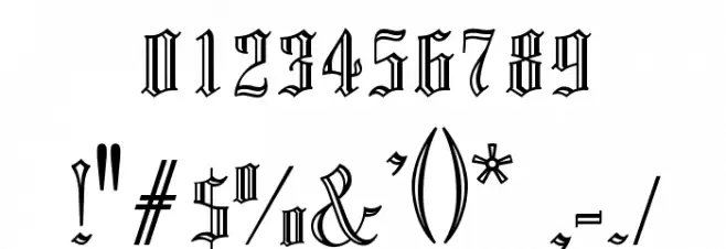 OPTILeonTextC Font OTHER CHARS