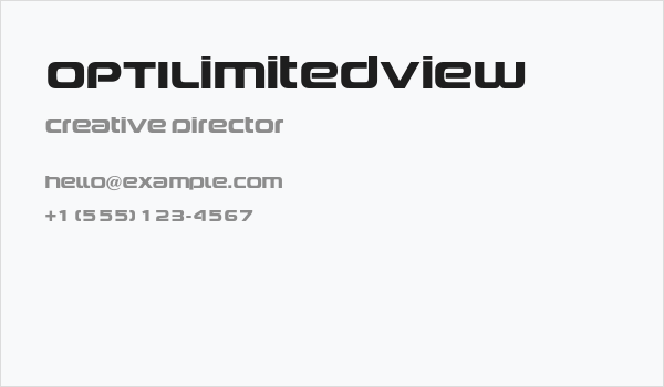 OPTILimitedView Business Card